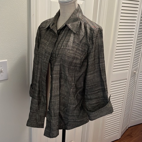 Linda Allard Ellen Tracy linen/silk blend blazer - Picture 5 of 7